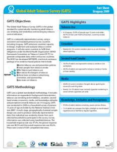 Global Adult Tobacco Survey (GATS)  Fact Sheet Uruguay[removed]GLOBAL ADULT TOBACCO SURVEY