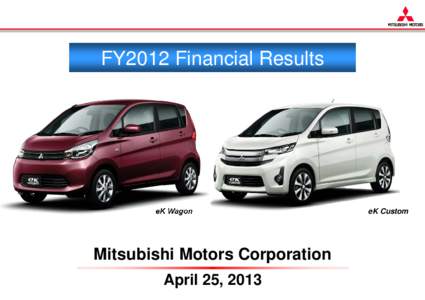 0  FY2012 Financial Results eK Wagon