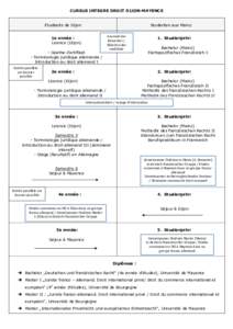 Schéma des études Cursus