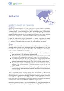 1  Sri Lanka Geography, climate and population Geography