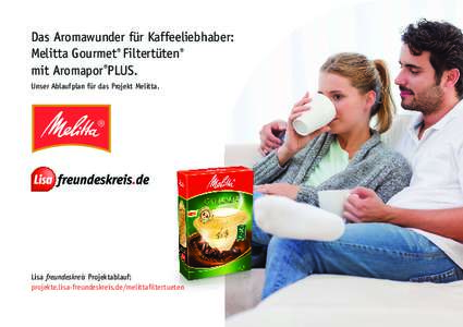 Das Aromawunder für Kaffeeliebhaber: Melitta Gourmet® Filtertüten® mit Aromapor®PLUS. Unser Ablaufplan für das Projekt Melitta.  Lisa freundeskreis Projektablauf: