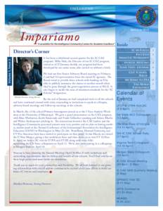 UNCLASSIFIED  Impariamo “ A newsletter for the Intelligence Community Centers for Academic Excellence”