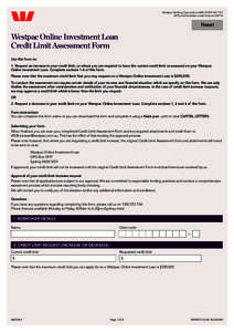 Westpac Banking Corporation ABN[removed]AFSL and Australian credit licence[removed]Reset  Westpac Online Investment Loan