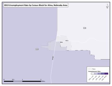 ´  2013 Unemployment Rate by Census Block for Alma, Nebraska Area US[removed]%