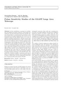 Astrophysics and Space Science manuscript No. (will be inserted by the editor) Massimiliano Razzano · Alice K. Harding on behalf of the GLAST LAT Collaboration