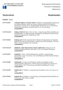 Regierungsbezirk Oberfranken Wunsiedel i.Fichtelgebirge Marktredwitz