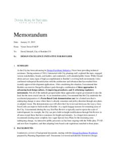 Memorandum Date: January 15, 2015  From: Victor Dover FAICP