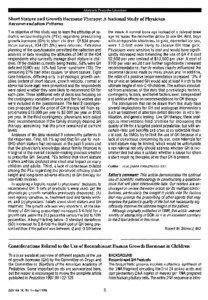 Short Stature and Growth Hormone Therapy: A National Study of Physician Recommendation Patterns the mean.A normal boneage instead of a delayedbone