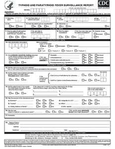 Typhoid Fever Surveillance Report