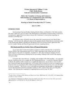 Federal Communications Commission / Government / Broadcasting / Local marketing agreement / Prometheus Radio Project v. FCC / Public file / Concentration of media ownership / Notice of proposed rulemaking / Broadcast law / Communication / Law