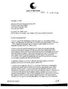 conn1-tics”  December 19,2005 Division of Dockets Management (HFA-305) Food and Drug Administration 5630 Fishers Lane (Rm. 1061)