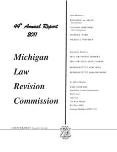 Law / Michigan / Tonya Schuitmaker / Richard D. McLellan / National Conference of Commissioners on Uniform State Laws