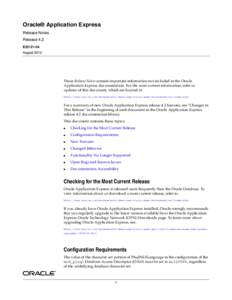 Oracle Application Express Release Notes