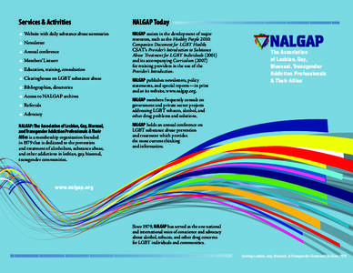 Services & Activities  NALGAP Today  Website with daily substance abuse summaries