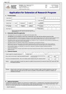 Page 1 of 2 Enrolments – Division of Student Administration ANU Student Exchange – Building X[removed]Marcus Clarke Street Canberra ACT 0200 Australia