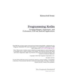 Computing / Software engineering / Computer programming / Object-oriented programming languages / Programming languages / Method / Java platform / Concurrent programming languages / Kotlin / Property / Scala / Mutator method