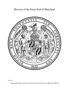 Reverse of the Great Seal of Maryland  [D011184B] Maryland State Archives: Documents for the Classroom, MSA SC[removed]