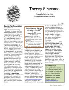 Torrey Pinecone A news bulletin for the Torrey Pines Docent Society June 2011