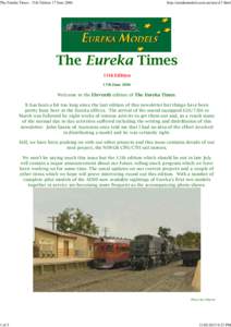 The Eureka Times - 11th Edition 17 Juneof 5 http://eurekamodels.com.au/news11.html