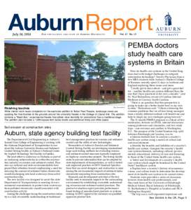 AuburnReport July 16, 2014 For  t h e f a c u l t y a n d s t a ff o f