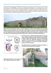 Appendix Three:  Alderney’s Fortifications – from Roman times to the Second World War    Located at the western end of Longis beach  the small fort, once known as Les Murs de  Bas, or