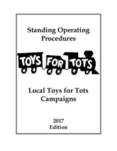 Standing Operating Procedures Local Toys for Tots Campaigns 2017