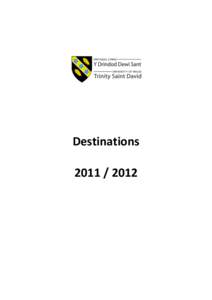 Destinations	
   	
   2011	
  /	
  2012	
     	
   	
  