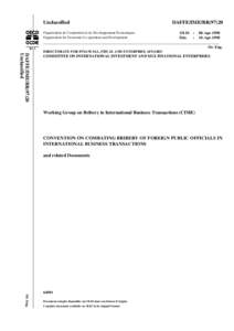 Bribery / Corporate crime / Business / Ethics / Extradition / United Nations Convention against Corruption / Corruption of Foreign Public Officials Act / Corruption / Business ethics / Law