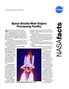 Space Shuttle Main Engine Processing Facility W  by design team representatives from Pratt & Whitney