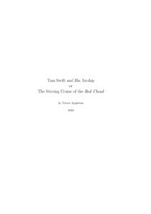 Tom Swift and His Airship or The Stirring Cruise of the Red Cloud by Victor Appleton 1910