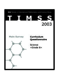 Main Survey  Curriculum Questionnaire Science <Grade 8>