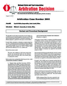 National Grain and Feed Association[removed]Eye St., N.W., Suite 1003, Washington, D.C[removed]Phone: ([removed], FAX: ([removed], E-Mail: [removed], Web Site: www.ngfa.org  August 22, 2013