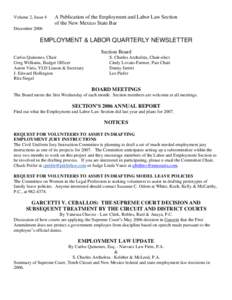 Freedom of speech / First Amendment to the United States Constitution / Connick v. Myers / Whistleblower / Burlington Northern & Santa Fe Railway Co. v. White / Borough of Duryea v. Guarnieri / Waters v. Churchill / Law / Case law / Garcetti v. Ceballos