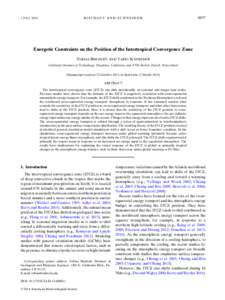 Atmospheric dynamics / Climatology / Physical oceanography / Atlantic Ocean / Intertropical Convergence Zone / Global climate model / Atmospheric circulation / Hadley cell / Flux / Atmospheric sciences / Meteorology / Tropical meteorology