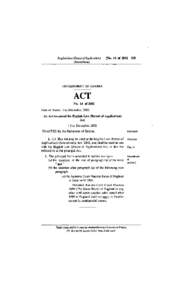 English Law (Extent of Application) (Amendment) [No. 14 of