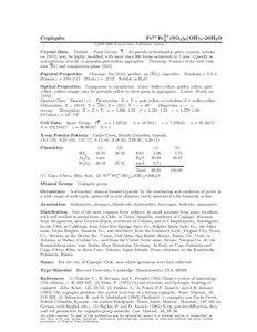 Copiapite / Matter / Phosphate minerals / Arsenate minerals / Sulfate minerals / Chemistry / Crystallography