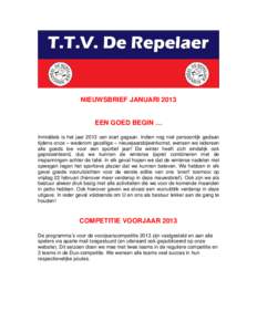 NIEUWSBRIEF ttv DE REPELAER