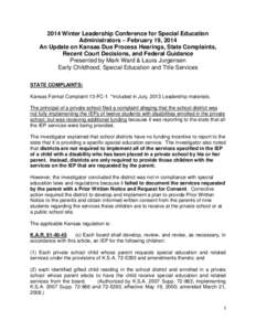 United States / Individualized Education Program / Individuals with Disabilities Education Act / Extended School Year / Free Appropriate Public Education / Interim alternative educational setting / Office of Special Education Programs / Special education in the United States / IDEA / Special education / Education / Education in the United States