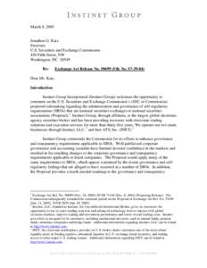 March 8, 2005  Jonathan G. Katz Secretary U.S. Securities and Exchange Commission 450 Fifth Street, NW