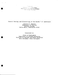 General Geology and Paleontology of the Harsha 7.5-minute Quadrangle (1992?)