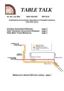 Epping to Chatswood railway line / CityRail / Chatswood /  New South Wales / Public transport timetable / Australian Rail Track Corporation / Metro Trains Melbourne / Chatswood railway station / North Sydney railway station / Rail transport in Australia / Transport in Australia / Transport