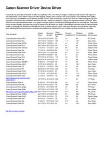 Canon Scanner Driver Device Driver Fortunately it is generally comfortable to utilize compatibility. In the case when you neglect to build your help function with regards to our administrator, every release maybe decoded