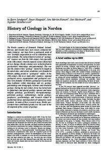 Geology / Geologist / Geological Survey of Denmark and Greenland / Gerard De Geer / Nordic countries / Otto Martin Torell / Charles Lyell / Iceland / Earth science / Science / Royal Society / Europe