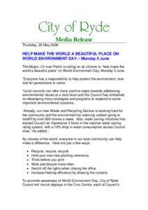 Microsoft Word - WORLD ENVIRONMENT DAY.doc