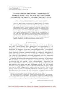 MATHEMATICS OF COMPUTATION Volume 82, Number 284, October 2013, Pages 1923–1952 S02697-X Article electronically published on April 23, 2013  CONSTRUCTIVELY WELL-POSED APPROXIMATION