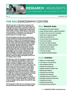 Population / Health / Gerontology / Human geography / Health and Retirement Study / National Archive of Computerized Data on Aging / Mexican Health and Aging Study / Eileen M. Crimmins / Biodemography / Demography / Medicine / Aging
