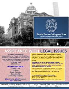 Real property law / South Texas College of Law / Legal clinic / Law / Inheritance / Probate