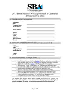 SBDC SUCCESS STORY REFERRAL FORM: