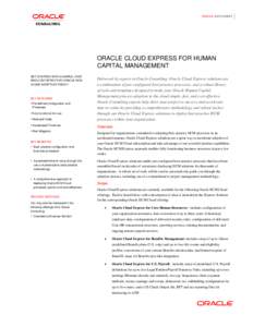 Oracle Cloud Express for Human Capital Management