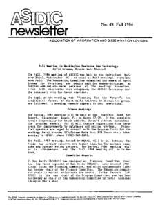 newsletfer ASSOClATION No. 49, Fall[removed]OF
